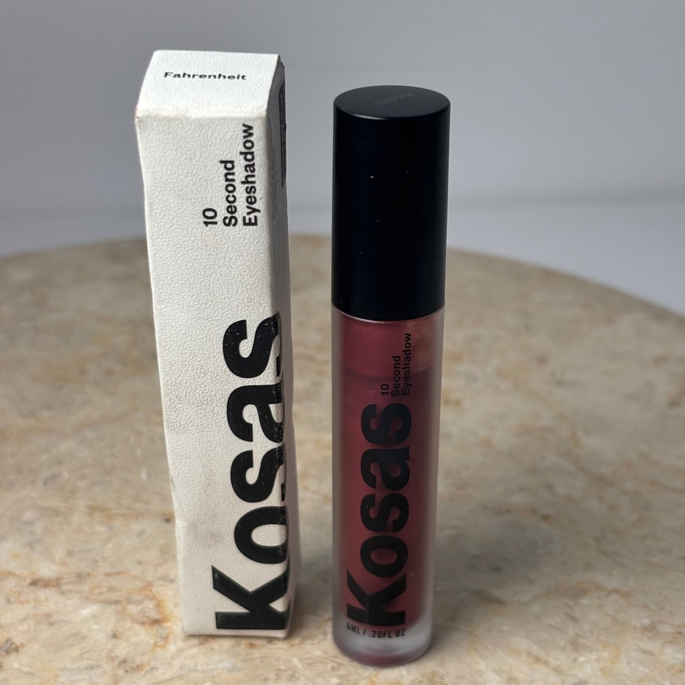 Kosas‎ 10 Second Eyeshadow 6ml Fahrenheit Burgundy Liquid DAMAGE